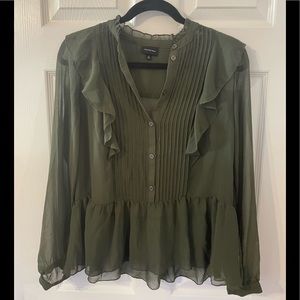 Who What Wear Green Blouse